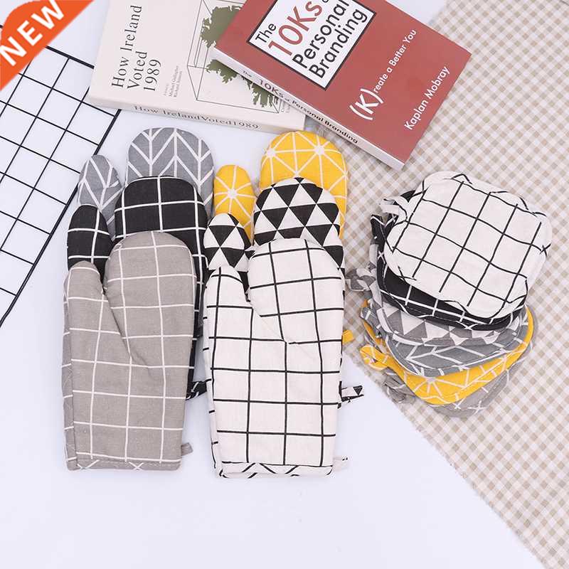 Non-slip Cotton Fashion Kitchen Cooking Microwave Gloves Bak