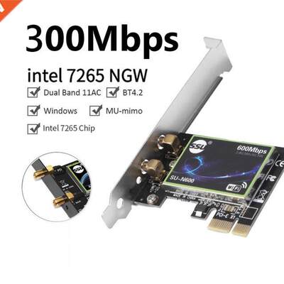 2.4G/5GHz Dual Band PCI-E 1X Wireless LAN Ethernet PCI Expre