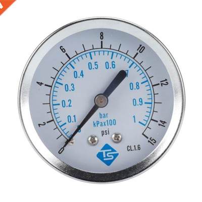 0-15psi, 2 1/4 NPT Back Mount Pressure Gauge 62mm Dial