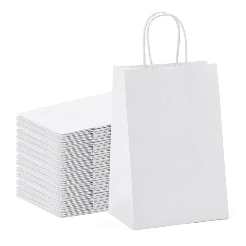 kraft paper bags 25pcs 5.9x3.14x8.2 inches small paper gift