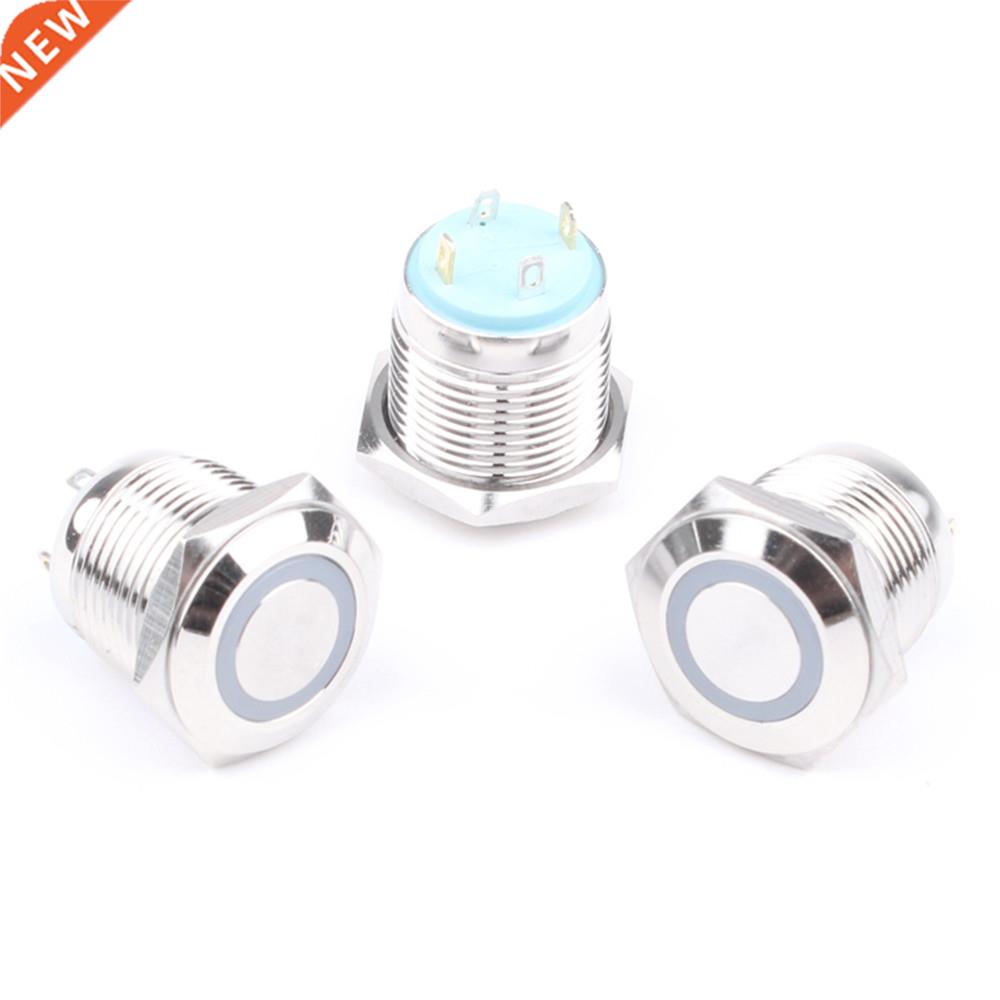 16mm flat Round head Waterproof Momentary Metal Push Button