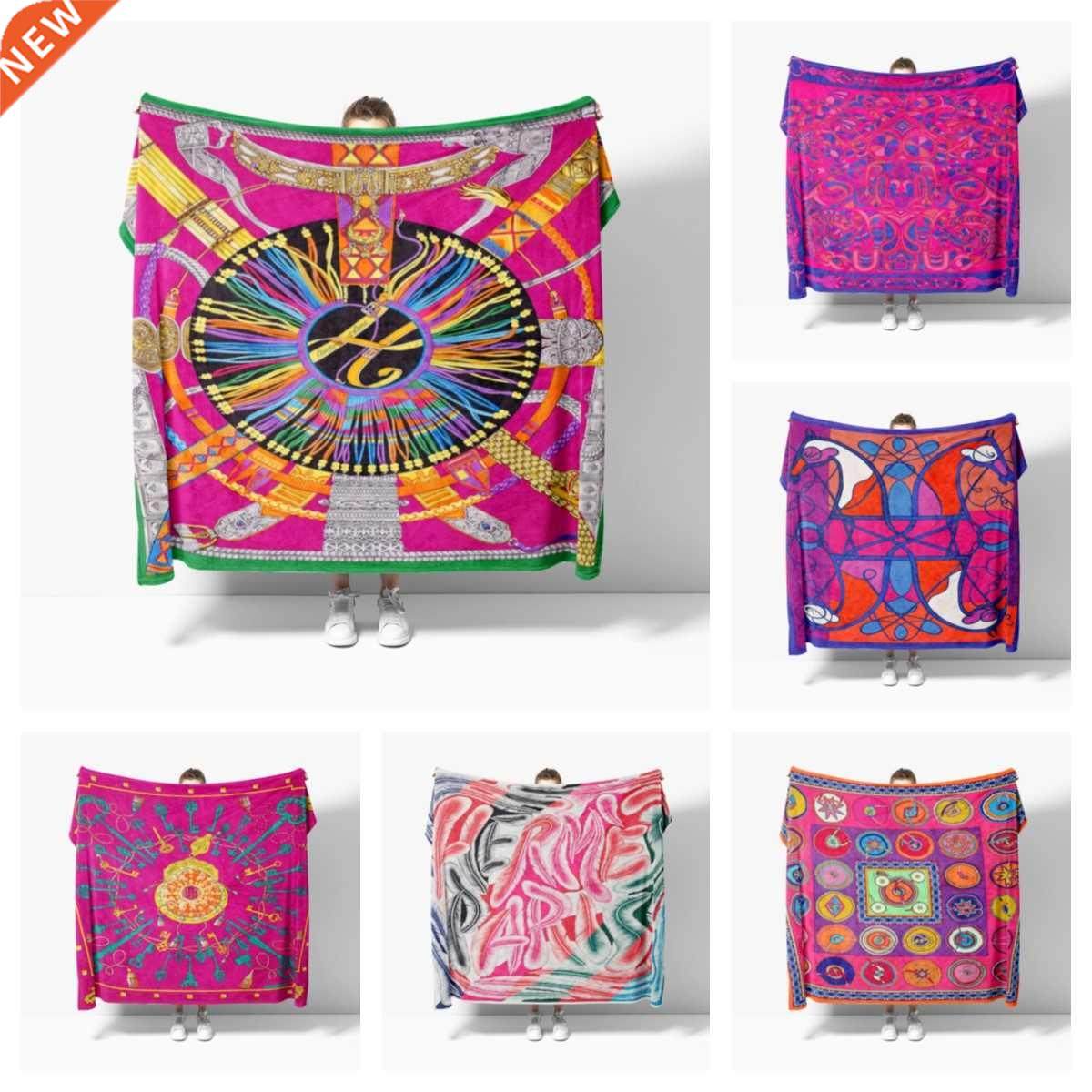 high end pink pattern soft flannel blanket breathable therma