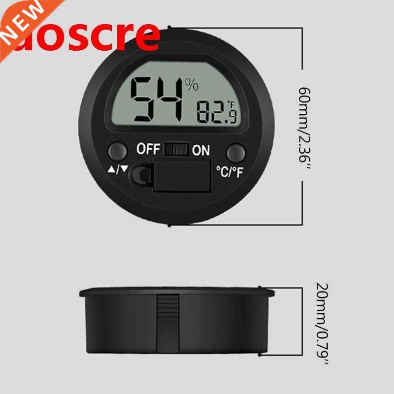 round digital embedded thermometer hygrometer for cigar box