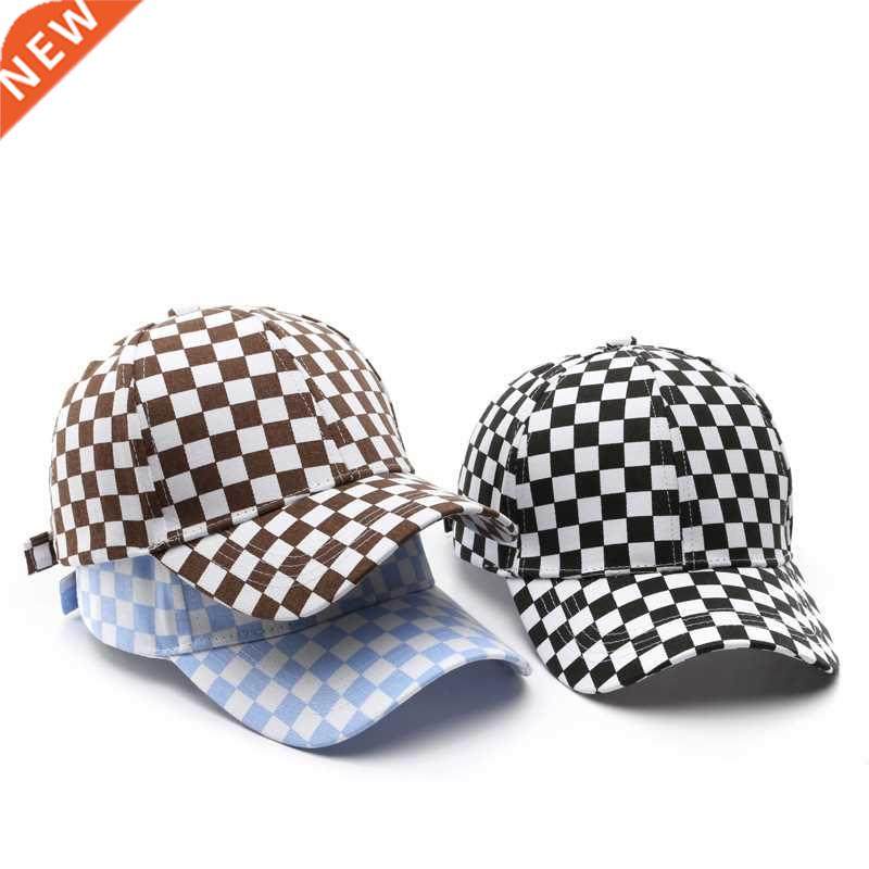 spring autumn japanese checkerboard baseball cap outdoor sp