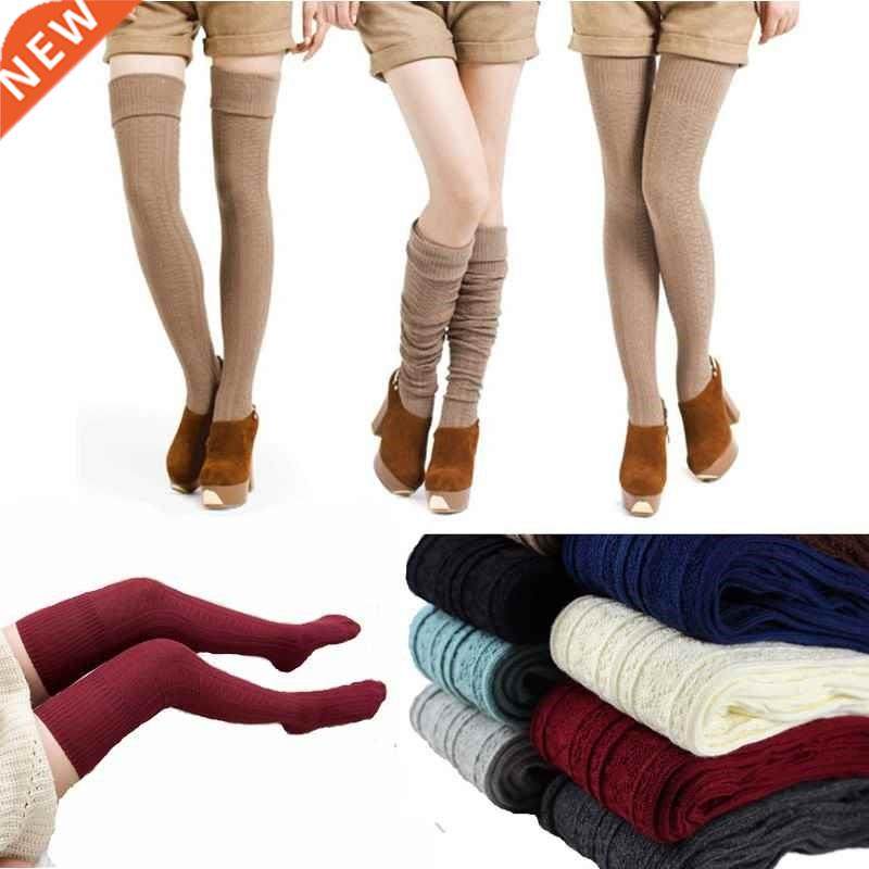 knee socks women cotton thigh high over the knee stockings