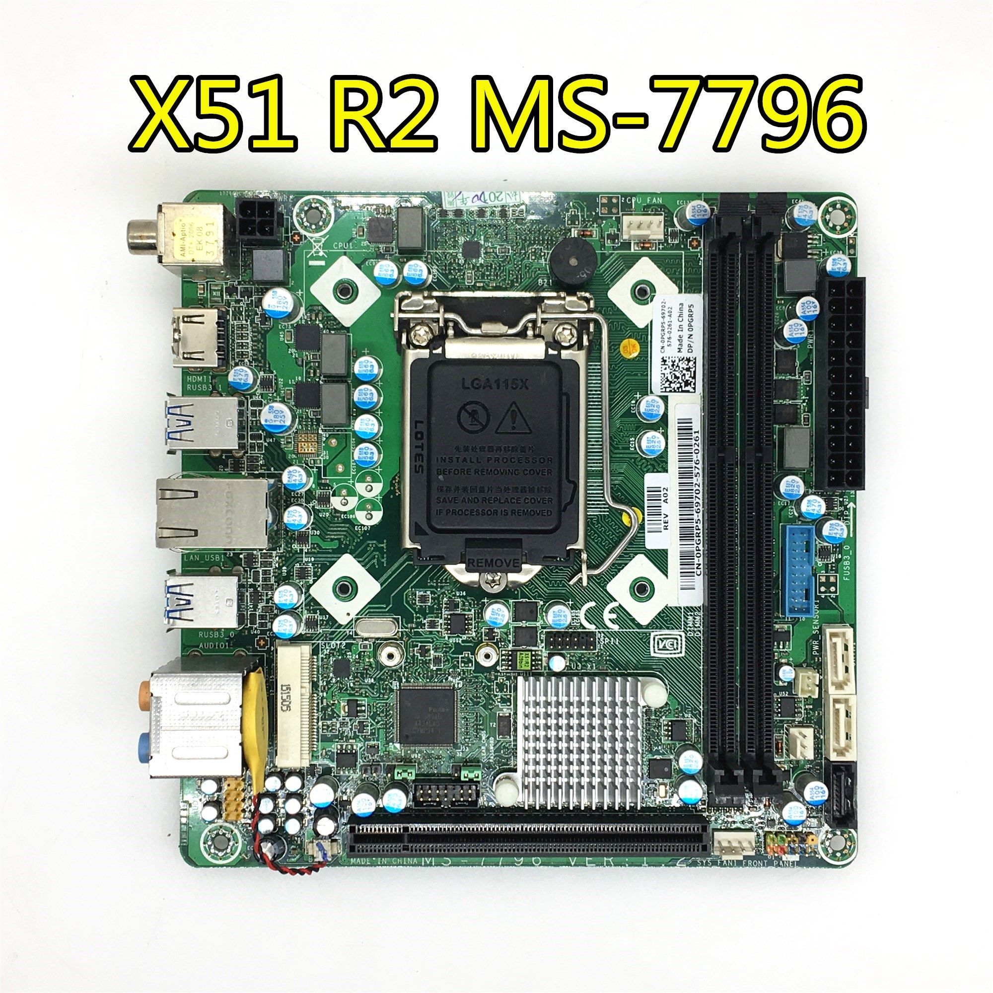 pre shipment test  for alienware x51 r2 ms 7796 dp/n 0pgrp