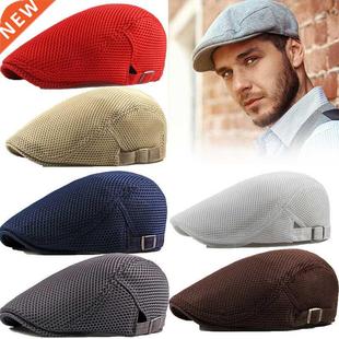 Fashion Men Colors Driving Mesh Summer Flat Golf Cap Brea