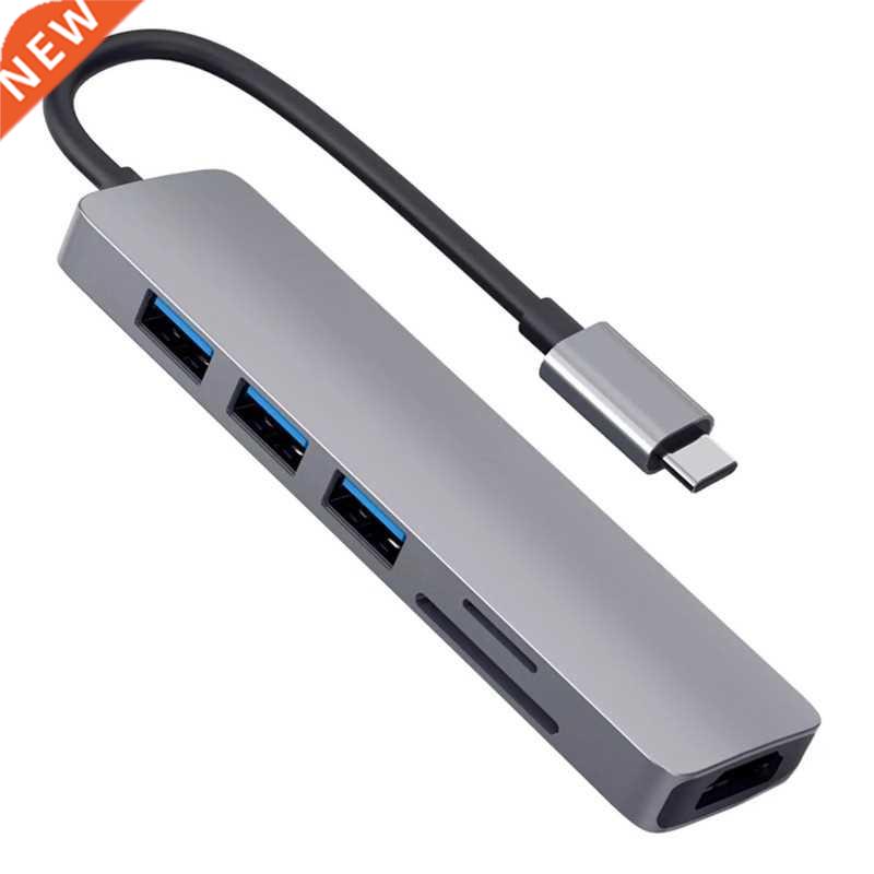 USB C Hub To HDMI-compatible Rj45 100M VGA Adapter OTG Thund