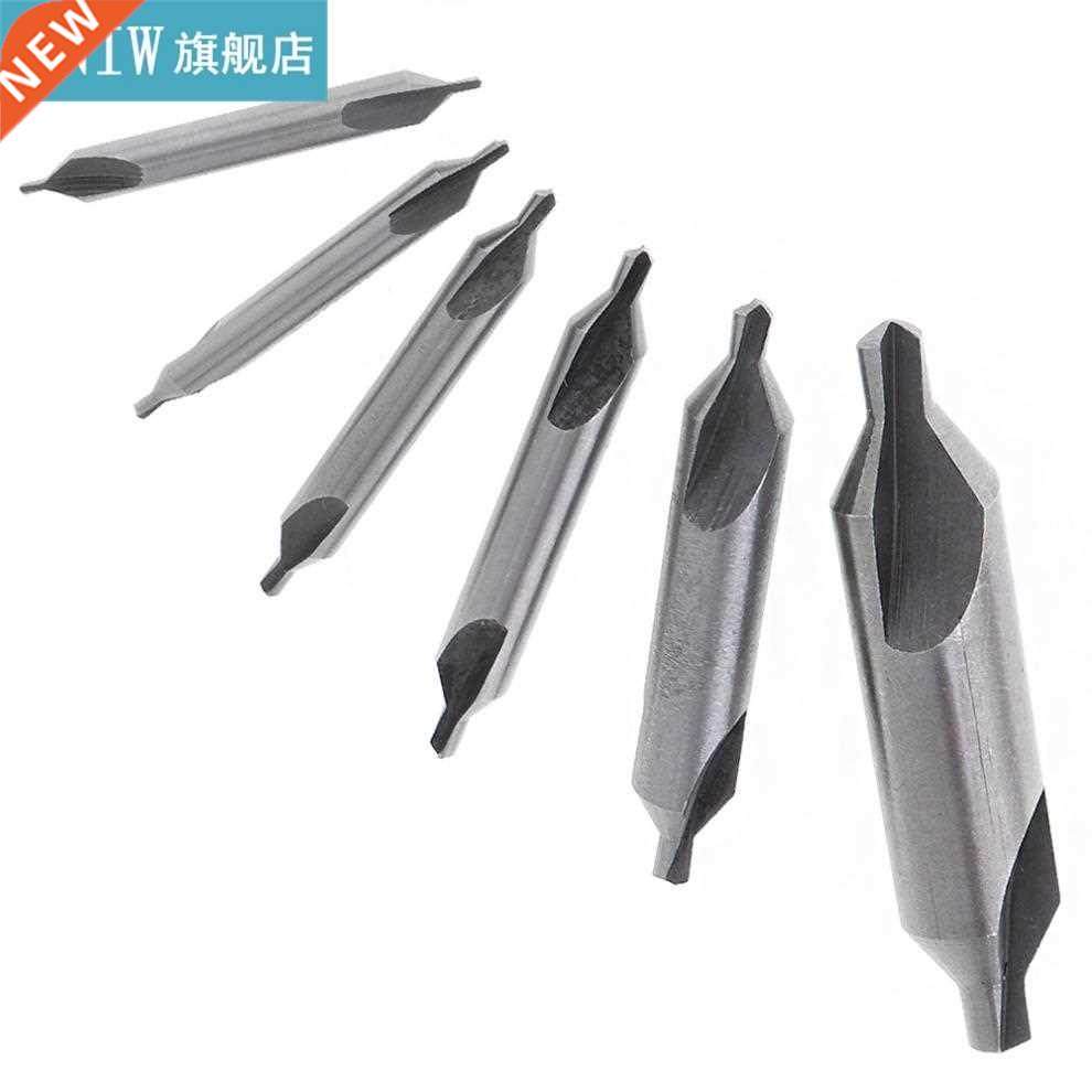 6pcs/lot metric combined center drills with 60 degree angle