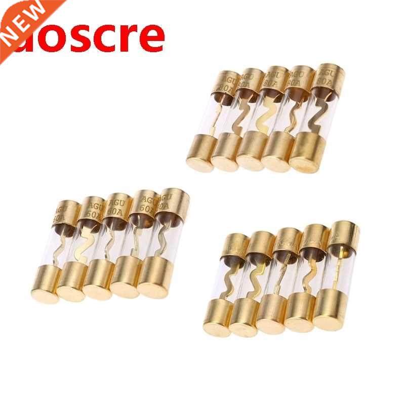 5pcs gold plated glass agu fuse fuses pack car amp amplifier