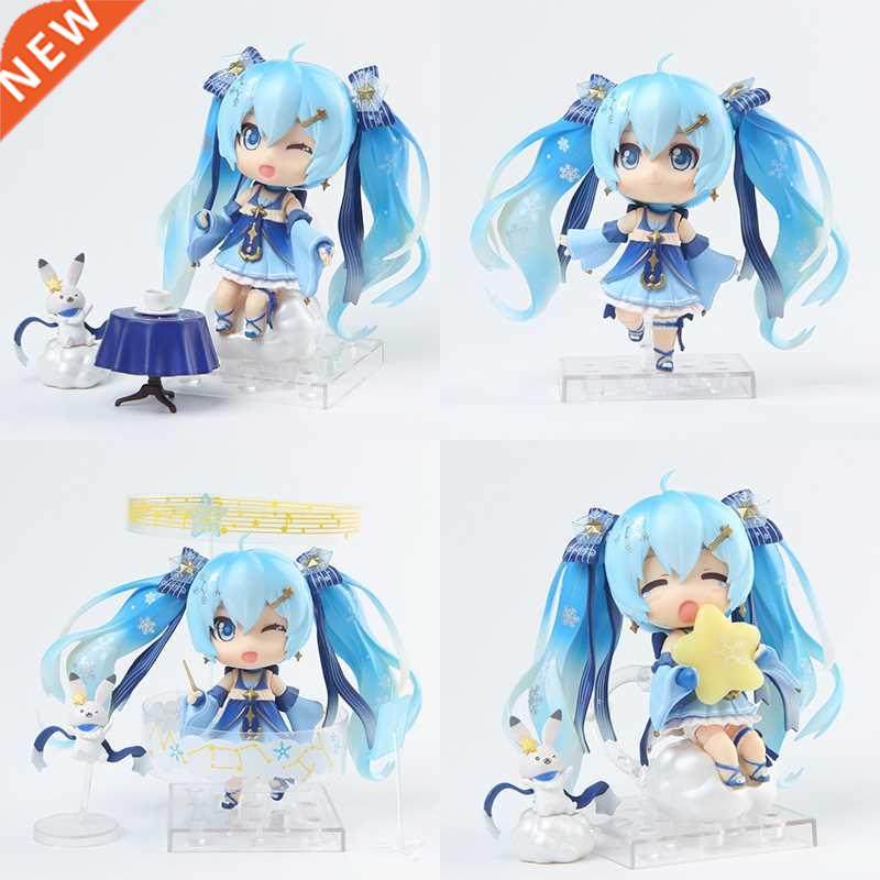 10cm hatsune anime miku action figures smile snow princess m