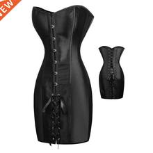 Special Long Waist Corsets and Bustiers Gothic Clothing Blac