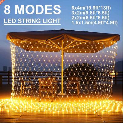 Smuxi Net LED String Lights 8Modes 1.5x1.5/2x2/3x2/6x4 96/14