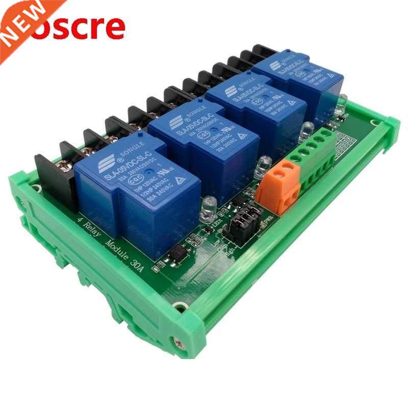 4 channel high-current relay module 30a, 5v 12v and 24v inpu
