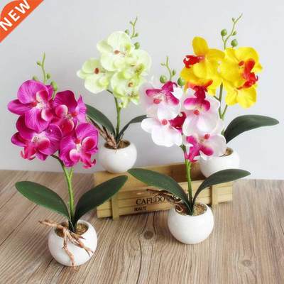 3 Heads Artificial Fake Butterfly Orchid Flower Filled Life