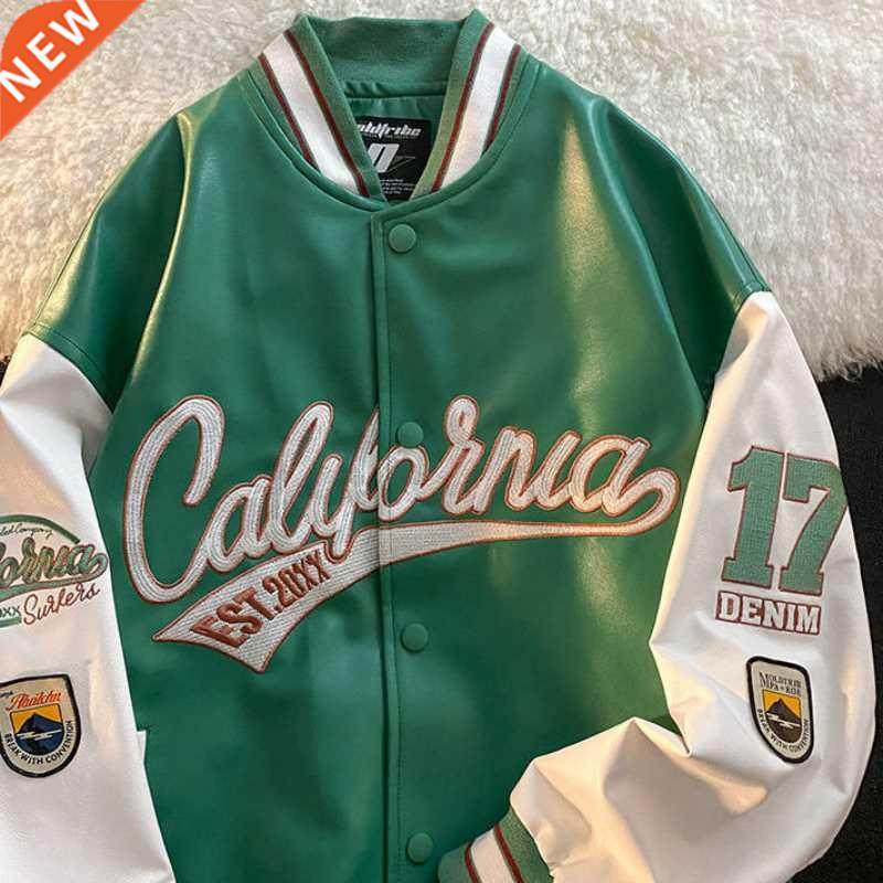 american retro letter embroidered jackets coats mens mo