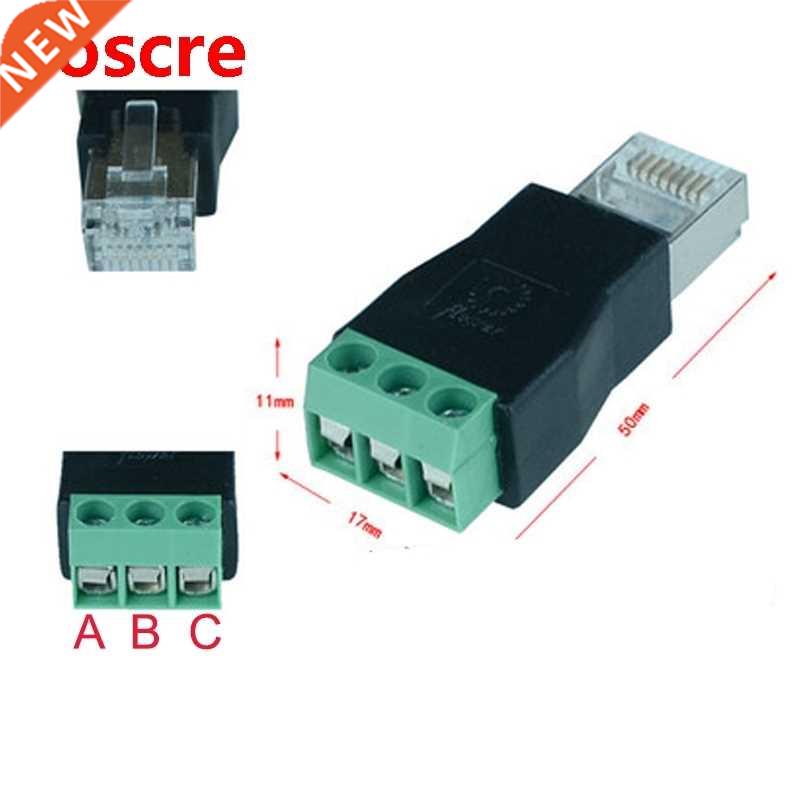 RJ45 male to 3Pins Screw Terminal Adaptor RJ45 to 485, RS232