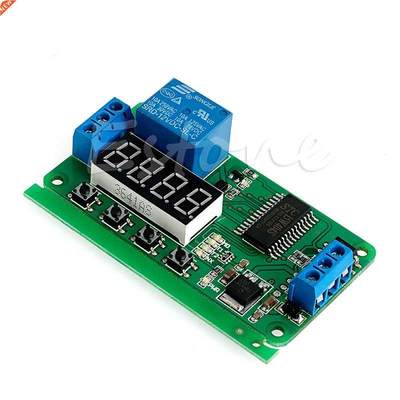 DC 12V Self-lock Relay PLC Cycle Timer Module Delay Time Swi