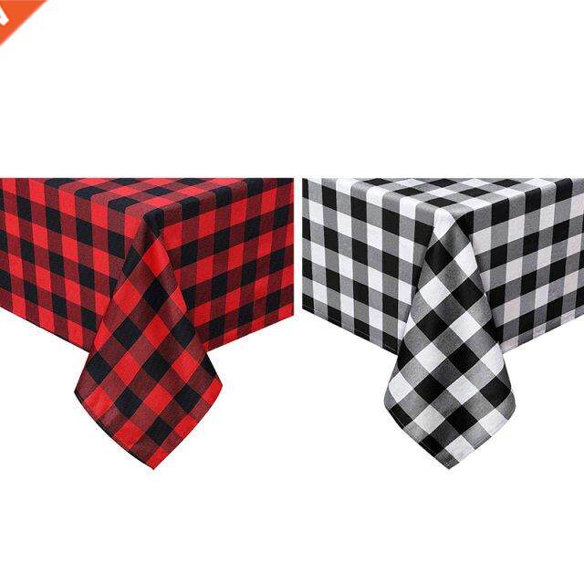 plaid tablecloth buffalo check rectangle farmhouse tableclot