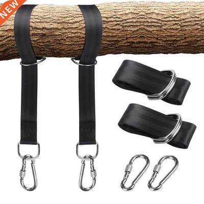 One Pair ree Swing Hanging Kit Hammock Straps Rope Carabiner