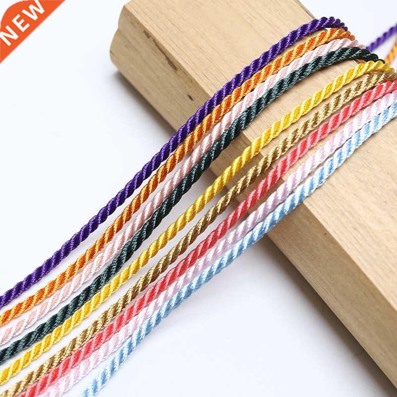 10 meters 1mm 3 shares twisted cotton nylon cords colorful d