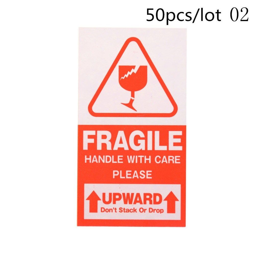 50pcs/lot fragile warning label sticker fragile sticker up a