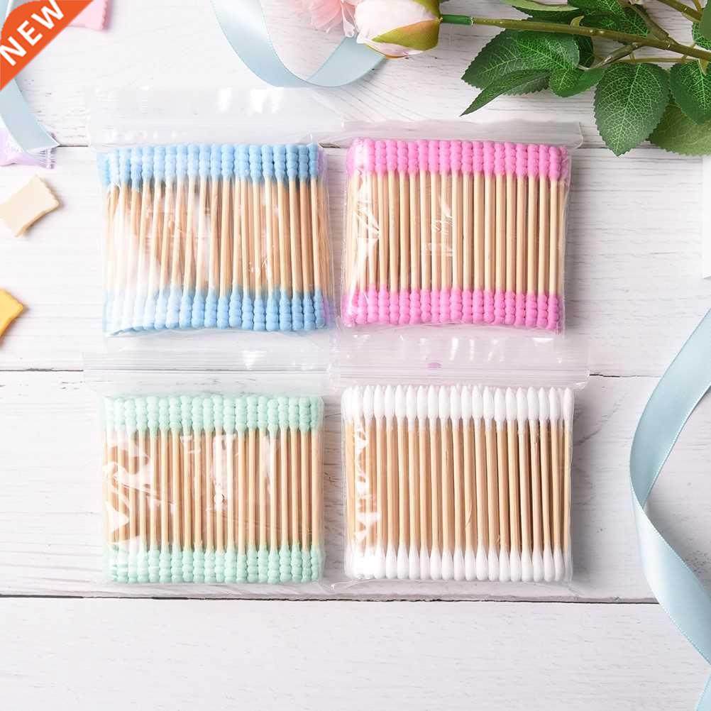 100pcs/lot hot sale cosmetic cotton swab stick double head e
