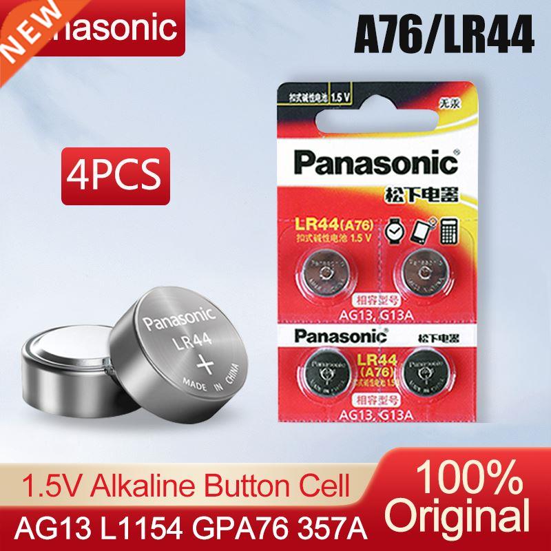 4PCS/lot Panasonic LR44 A76 LR 44 AG13 LR1154 SR1154 SR44 SR