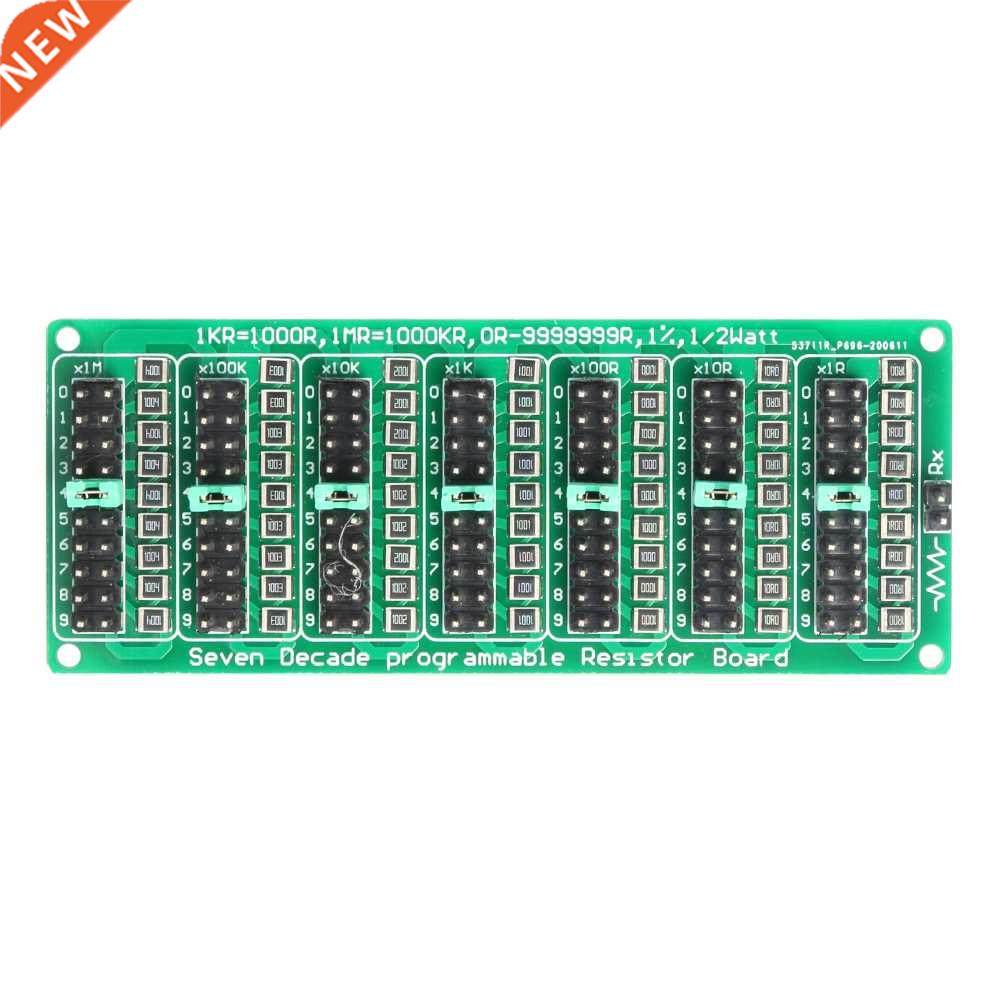 7 decade resistor board 1r-9999999r step accuracy 1r 1/2 wat