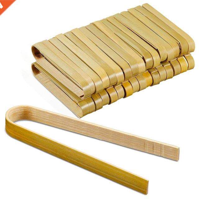 bamboo tongs 30cm long toast tongs disposable wooden cooking