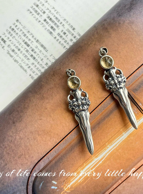 库存好工艺天然925纯银天铁陨石禄存年兽个性男款水晶吊坠现货实