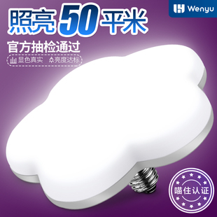 温宇LED灯泡超亮节能照明E27螺口吸顶灯飞碟灯白光家用电梅花创意