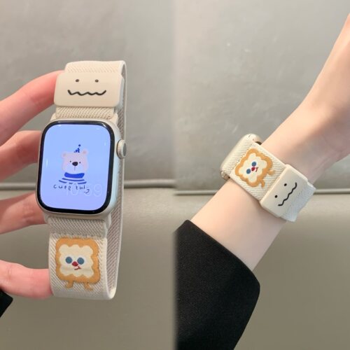 可爱海绵煤球涂鸦iwatch表带
