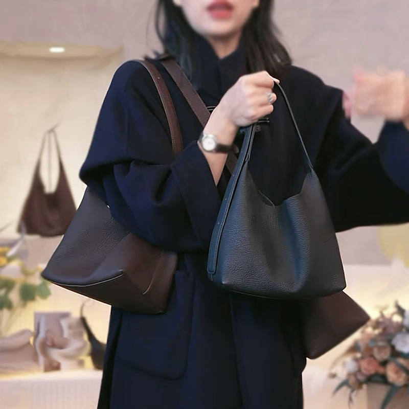 头层牛皮托特包高级感单肩腋下包