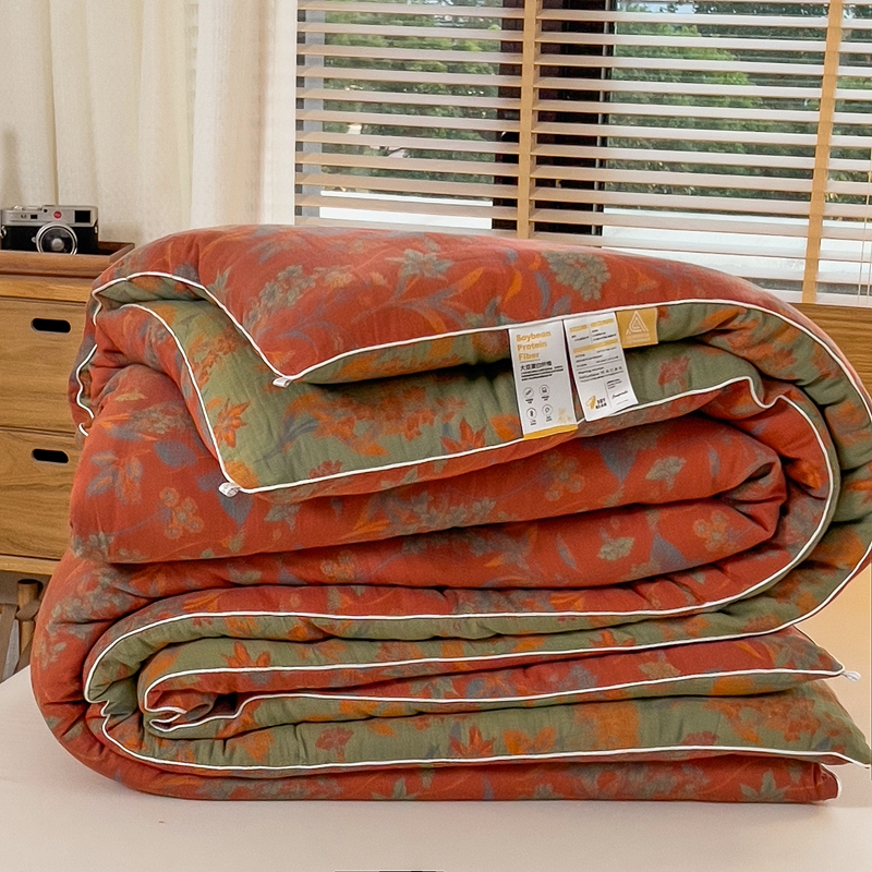 纯棉双层纱加厚保暖春秋被冬被芯