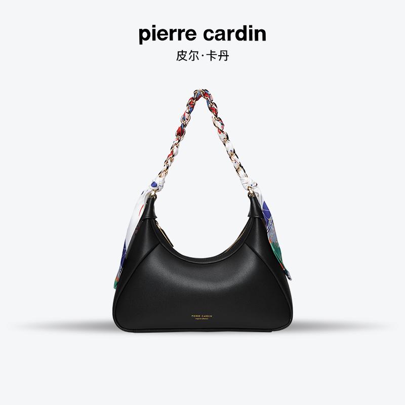 皮尔卡丹真皮单肩包时尚复古