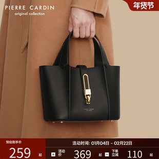皮尔卡丹新款女包时尚手拎水桶包大容量头层牛皮手提女包生日礼物