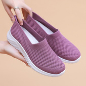 女单鞋 浅口透气防滑妈妈鞋 舒适软底老人鞋 老北京布鞋 子一脚蹬女鞋