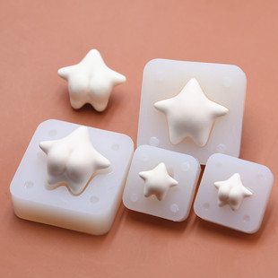 超轻粘土Q版迷你海星卡通体模 屁屁体 粘土体模海星形硅胶模具