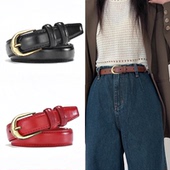 军训收腰腰带 裙子西裤 复古风女士腰带潮流百搭皮带女装 适配牛仔裤