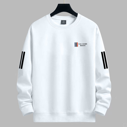 商场专柜撤回春秋卫衣男宽松圆领套头长袖打底衫男士百搭潮流上衣