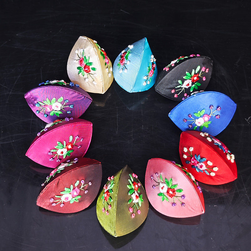 民族风刺绣花复古创意夹口硬币零钱包 迷你首饰盒北京旅游纪念品