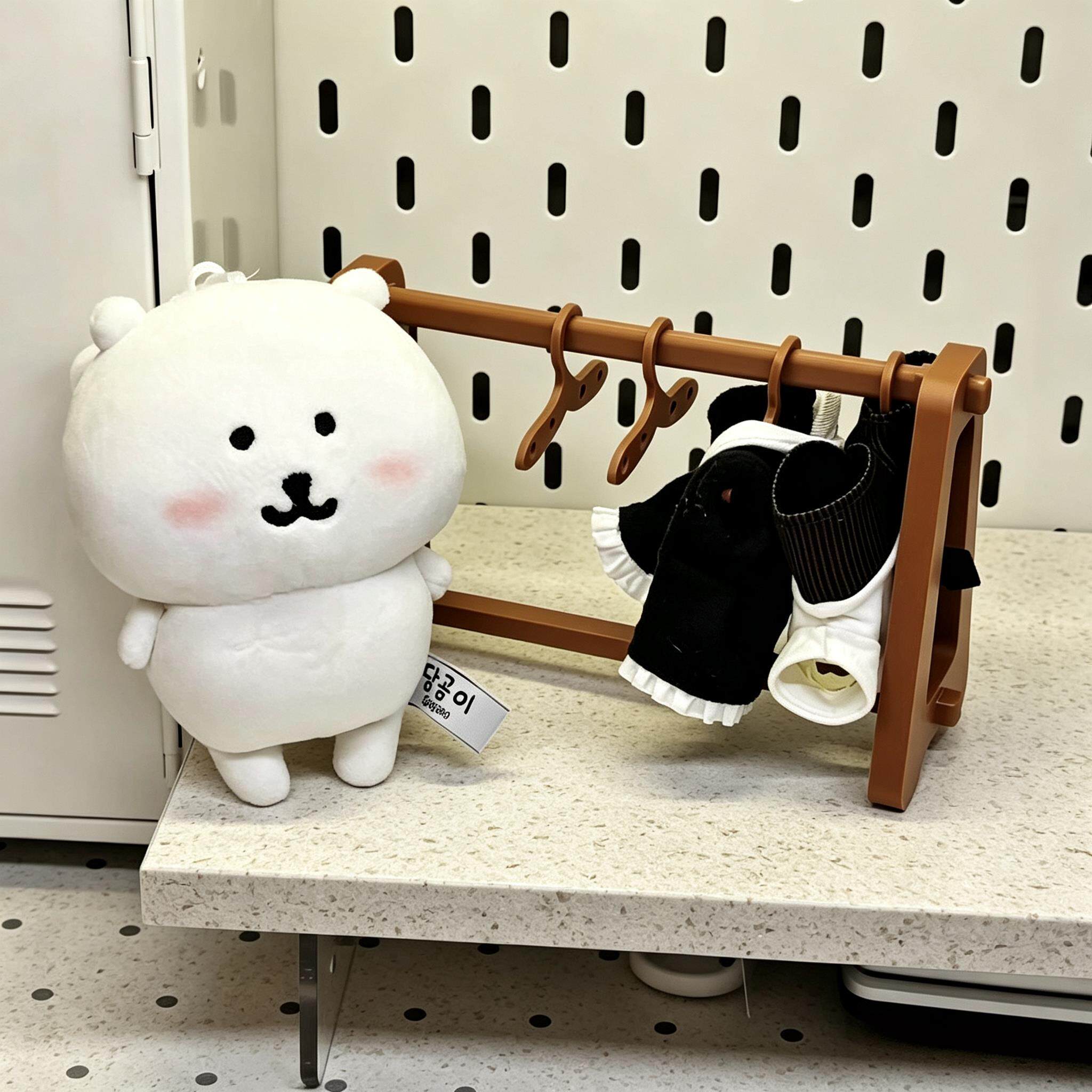 迷你衣架展示架3D打印娃衣收纳挂架娃屋家具整理架桌面装饰品摆件