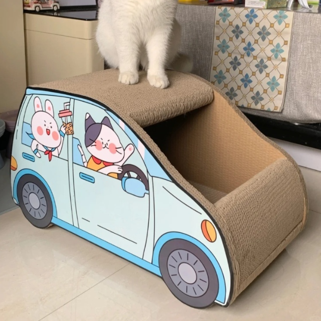 新款小汽车猫抓板不掉屑耐磨瓦楞
