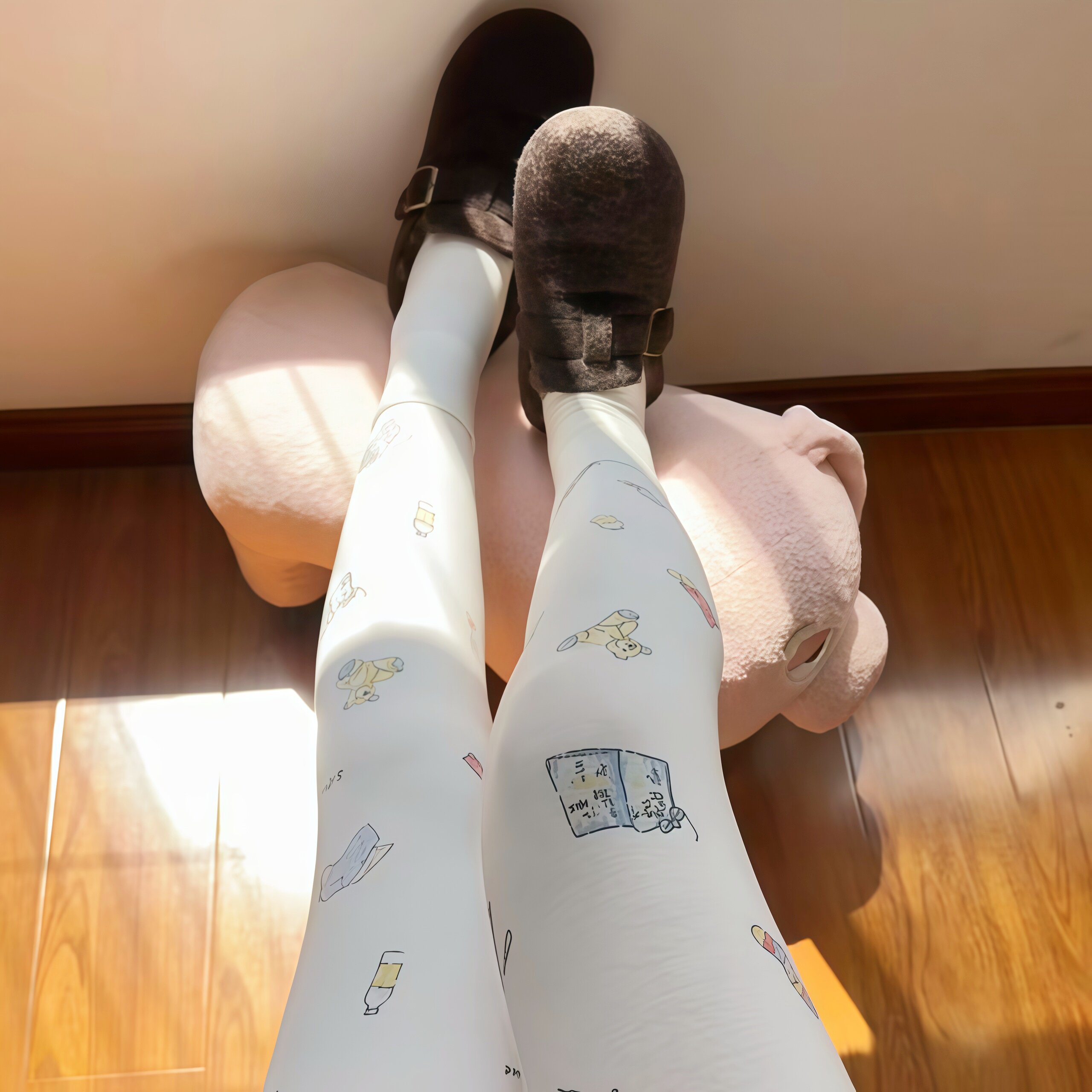保暖内衣小熊秋衣秋裤套装女款打底衣可爱磨毛薄款内搭家居服套装