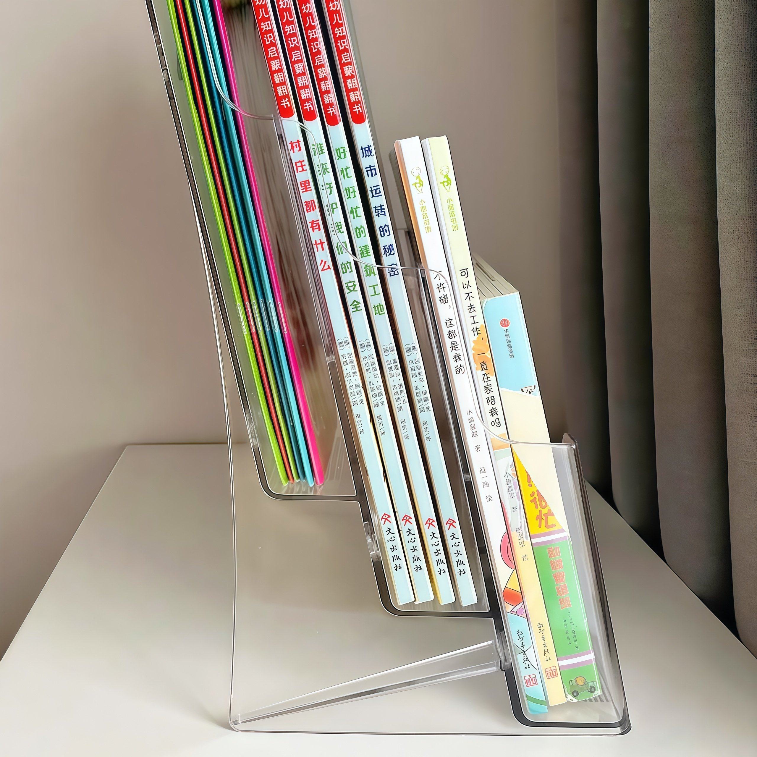 儿童房书架儿童绘本架家用桌面亚克力收纳盒书桌书本收纳整理神器,住宅家具,书架,淘宝优惠券,粉丝福利购,淘宝优惠卷