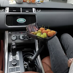 副驾驶中控台车载小桌板前排置物架托盘可折叠餐盘水杯位手机支架