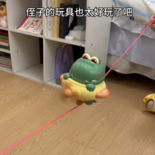 六一礼物恐龙不倒翁独轮车电动平衡悬空走钢丝会走路解压儿童玩具