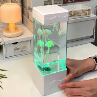 年度幸福好物七彩水母灯遥控变色发光氛围灯卧室装饰灯解压睡眠灯