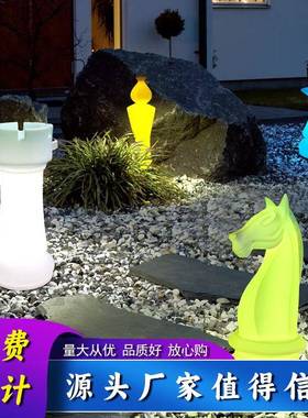 LED防水马头士兵城堡大象太阳能灯花园草坪灯露营氛围灯庭院装饰